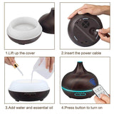 550ml Remote Control Air Aroma Ultrasonic Humidifier
