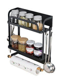 Magnetic kitchen storage rack towel cling film storage Single and double combo