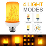 4 Modes LED Flame Effect Simulated Nature Fire Light Bulb E27