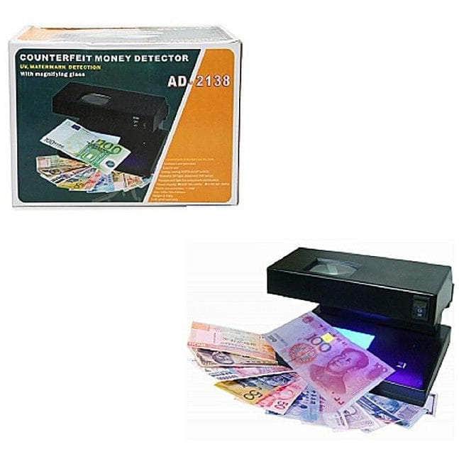 Counterfeit Fake Money Detector AD-2138 UV Light Watermark Detection