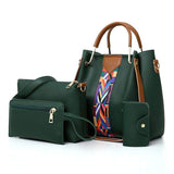 Women Fashion Shoulder PU Leather Ladies Bag Set 4 Pcs Handbag Sets