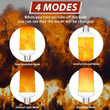 4 Modes LED Flame Effect Simulated Nature Fire Light Bulb E27