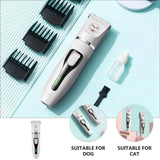 Dogs and Cats Hair Trimmer Grooming Clippers Kit Rechargeable Cordless (Gold)