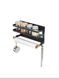 Magnetic kitchen storage rack towel cling film storage Single and double combo