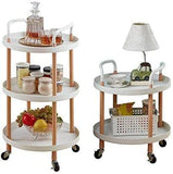 3 Tier Round Rolling Cart Utility Organizer