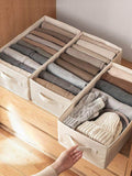 Set of 3 Wardrobe Drawer Organizer L Box High Quality Waterproof Cotton Linen