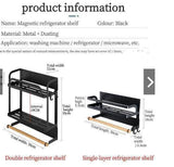 Magnetic kitchen storage rack towel cling film storage Single and double combo