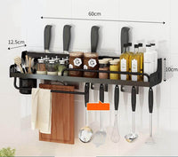 Kitchen Storage Hook Wall Mounted Organizer Rack 80 cm