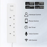 WiFi Smart Power Strip with 3 AC Individual Outlets & 2 USB Ports