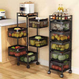 5-layer Kitchen Rotating Rack Square