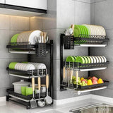 Stainless Steel 304 Kitchen Dish Rack Wall Mounted