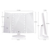 Makeup Mirror with Lights 21 Led Light Up Mirror 2X/3X Magnification Vanity Mirror ,Lights Touch Screen 180 Degree Rotation Dual Power Supply