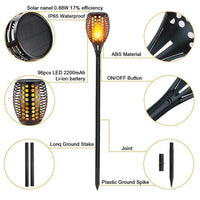 Solar Torch Lights,Dancing Flame Lighting 96 LED