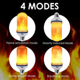 4 Modes LED Flame Effect Simulated Nature Fire Light Bulb E27