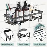 [4 Packs] Shower Caddy,Adhesives Shower Organizers ,Stainless Steel Wall Rack Basket Mounted For Bathroom Toilet & Kitchen