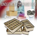 Set of 4 Underwear Drawer Organisers Beige - Thicken variant
