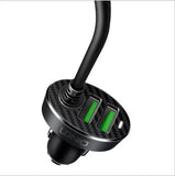 LDNIO C502 5.1A 4 Ports USB Car Charger With Extension Cable