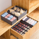 Set of 4 Underwear Drawer Organisers Beige - Thicken variant