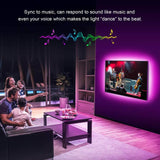 Bluetooth TV LED Backlights Strip Lights 5050 RGB Light Strip Music Sync USB