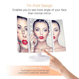 Makeup Mirror with Lights 21 Led Light Up Mirror 2X/3X Magnification Vanity Mirror ,Lights Touch Screen 180 Degree Rotation Dual Power Supply