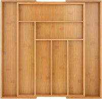Expandable Bamboo Kitchen Drawer Organizer