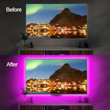 Bluetooth TV LED Backlights Strip Lights 5050 RGB Light Strip Music Sync USB