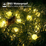 Solar String Lights Warm white, 20 LED 5M Solar Globe String Lights Outdoor, 8 Mode