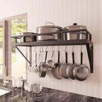 30-Inch Kitchen Pan Pot Rack Wall Mounted Hanging Storage Organizer Wall Shelf