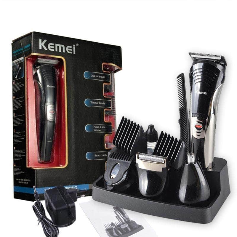 Kemei Professional 7 in 1 Multi-function Hair Shaver+Trimmer+Clipper+NoseTrimmer For Men KM-590A