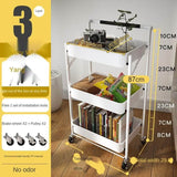 Multi-Functional Folding Storage Trolley Metal Rack