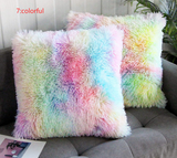 Faux Fur Throw Pillow 40 cm x 40 cm (Cushion included)