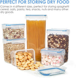 15pcs BPA Free Plastic Dry Food Canisters for Kitchen Pantry Organization
