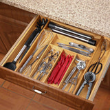 Expandable Bamboo Kitchen Drawer Organizer