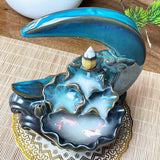 Ceramic Moon Backflow Incense Burner - [15 cm x 14 cm]