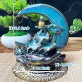 Ceramic Moon Backflow Incense Burner - [15 cm x 14 cm]