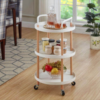 3 Tier Round Rolling Cart Utility Organizer
