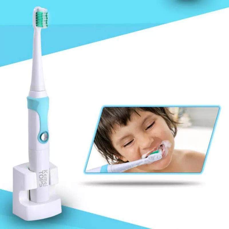 Kemei KM - 907 Ultrasonic Waterproof Rechargeable Electric Toothbrush with 3 Heads Oral Hygiene Dental Care for Kids Adults