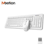 Meetion Wireless Keyboard and Mouse Bundle C4120 (White)