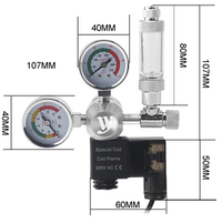 CO2 Regulator Solenoid Valve Bubble Counter W21.8