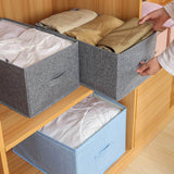 Set of 3 Wardrobe Drawer Organizer L Box High Quality Waterproof Cotton Linen