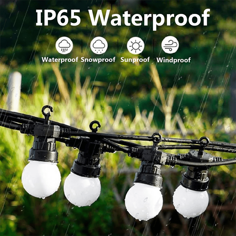 10m 20 G50 Bulbs LED String Light Electric Warm White