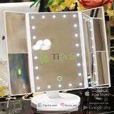 Makeup Mirror with Lights 21 Led Light Up Mirror 2X/3X Magnification Vanity Mirror ,Lights Touch Screen 180 Degree Rotation Dual Power Supply