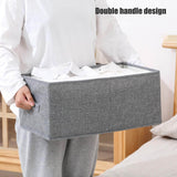 Set of 3 Wardrobe Drawer Organizer L Box High Quality Waterproof Cotton Linen