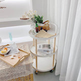 3 Tier Round Rolling Cart Utility Organizer