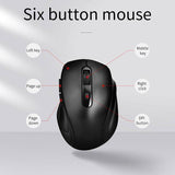 GINWFEIY W300 Wireless Mouse 2.4G Wireless 6-Key 1600DPI