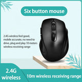 GINWFEIY W300 Wireless Mouse 2.4G Wireless 6-Key 1600DPI