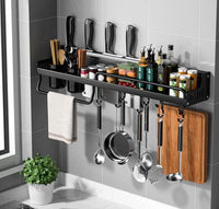 Kitchen Storage Hook Wall Mounted Organizer Rack 80 cm