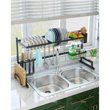 Dish Drying Rack Over Sink, Stainless Steel - [85 - 100 x 32 x 52 cm] (Adjustable)