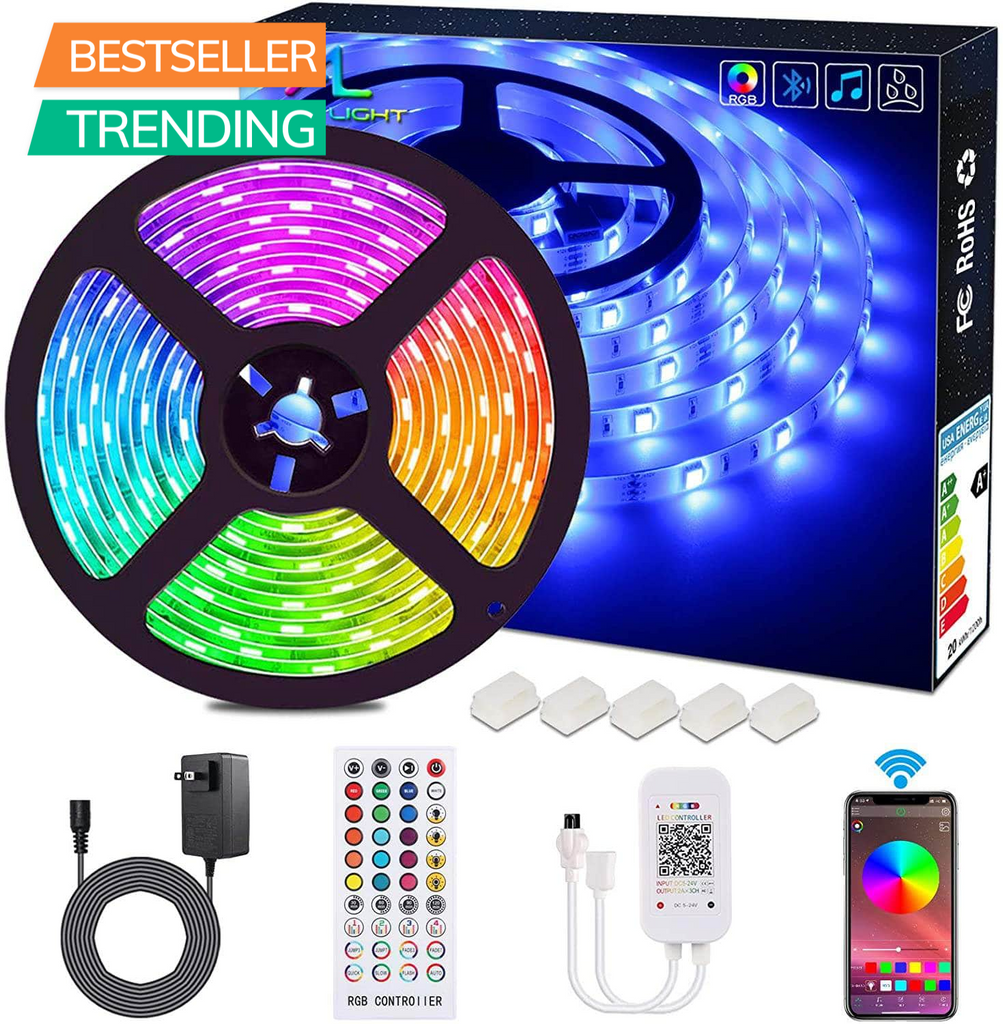 LED Strips Lights 20 M (2x10m) 5050RGB Changing Kit 40 - Music Sensor -  Waterproof –