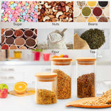 10Pcs/Set Home Kitchen Glass Storage Jars